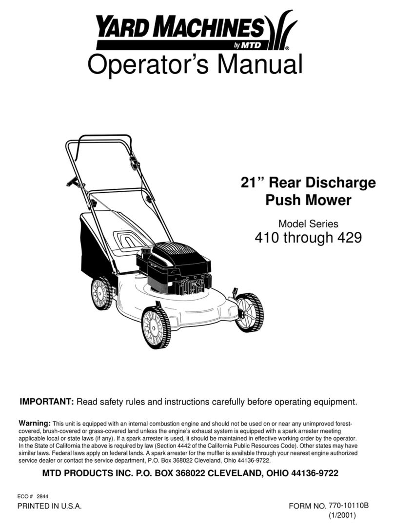 Yard Machines 429 Series Operator's manual