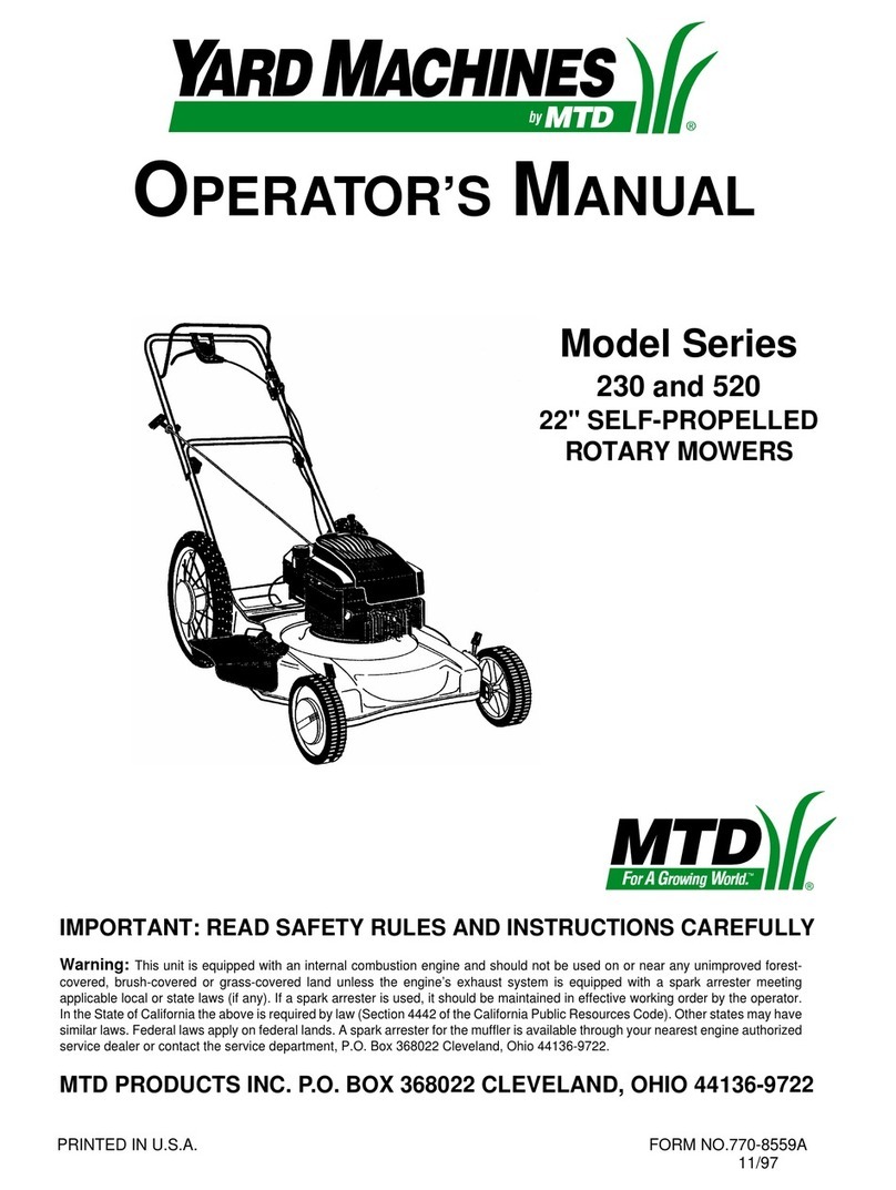Yard Machines Series 230 User manual