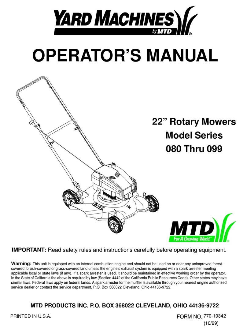 Yard Machines 81 Operator's manual