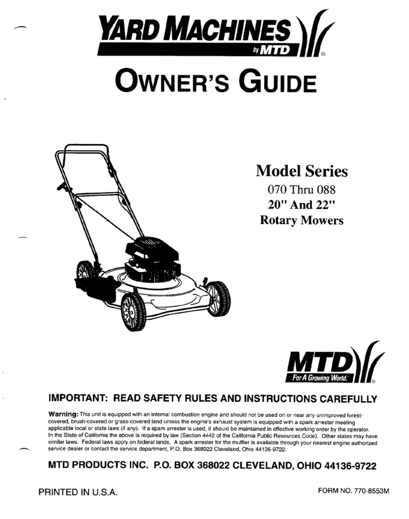 Yard Machines Series 080 owner's guide Yard Machines Series 080 owner's guide