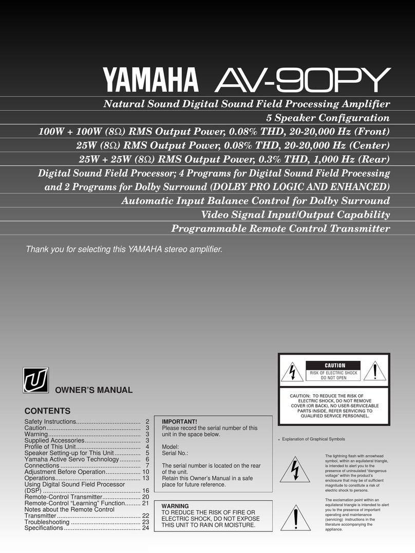 Yamaha AV-90PY User manual Yamaha AV-90PY User manual