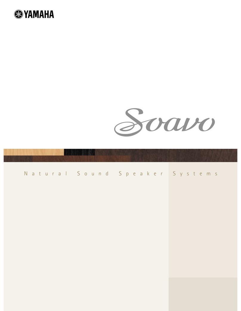Yamaha Soava Natural Sound Speaker System User manual