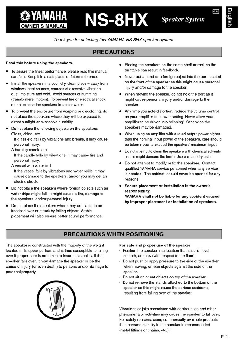 Yamaha NS-8HX User manual