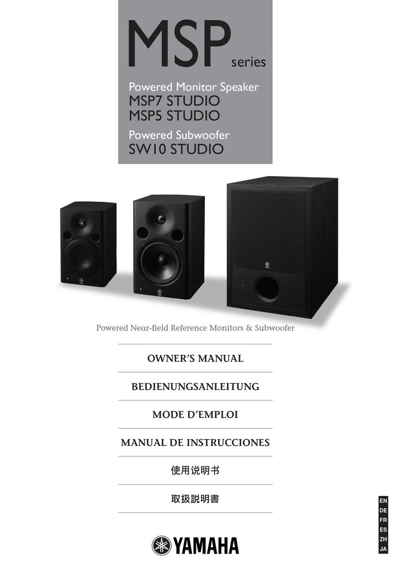 Yamaha SW10 STUDIO owner's manual
