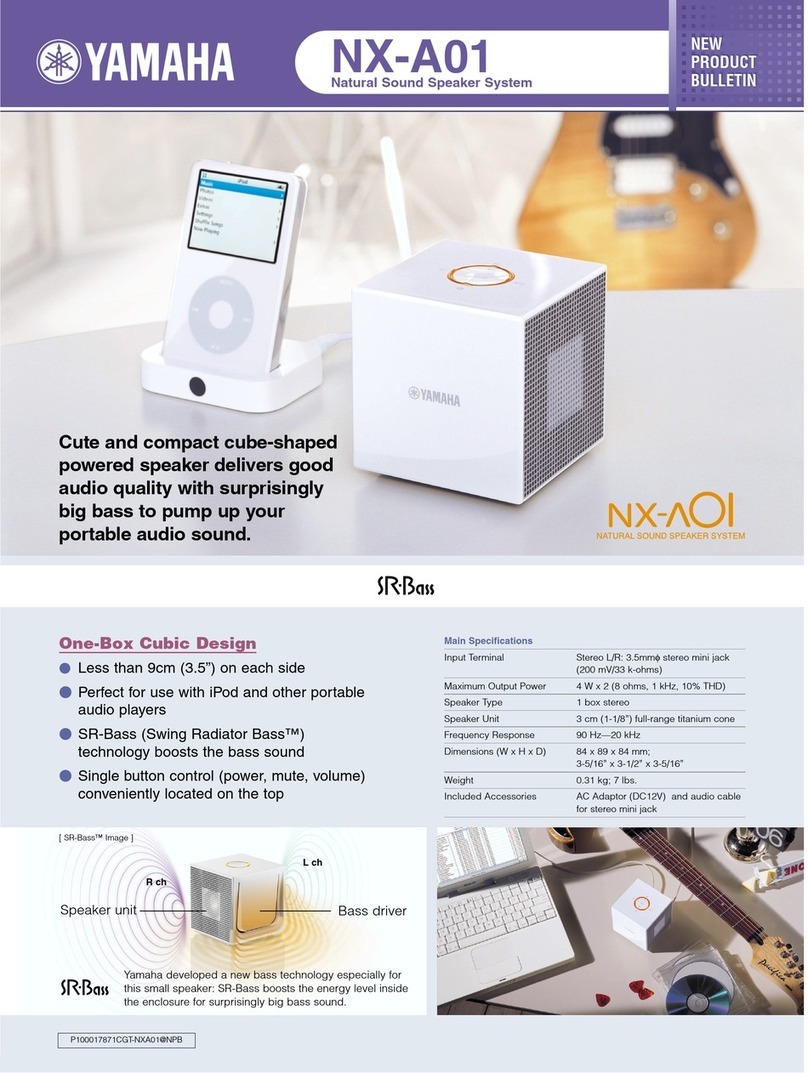 Yamaha NX-A01 - Speaker Sys User manual