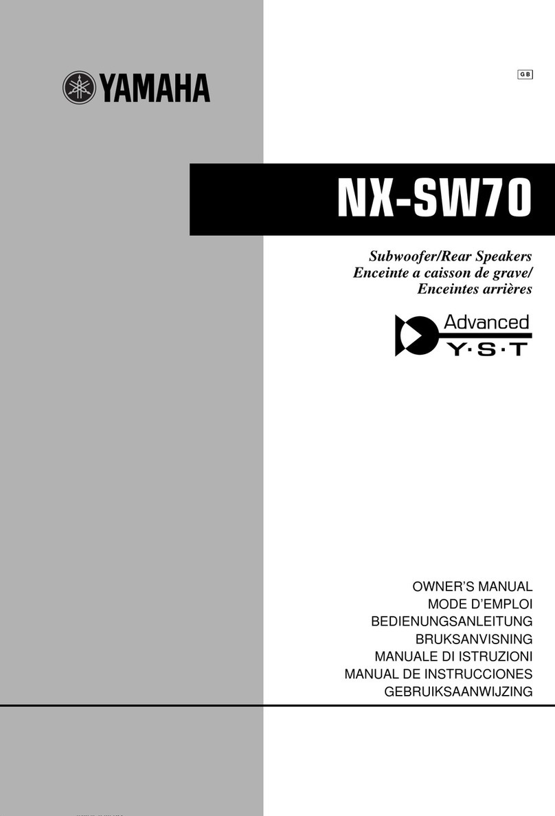 Yamaha NX-SW70 User manual