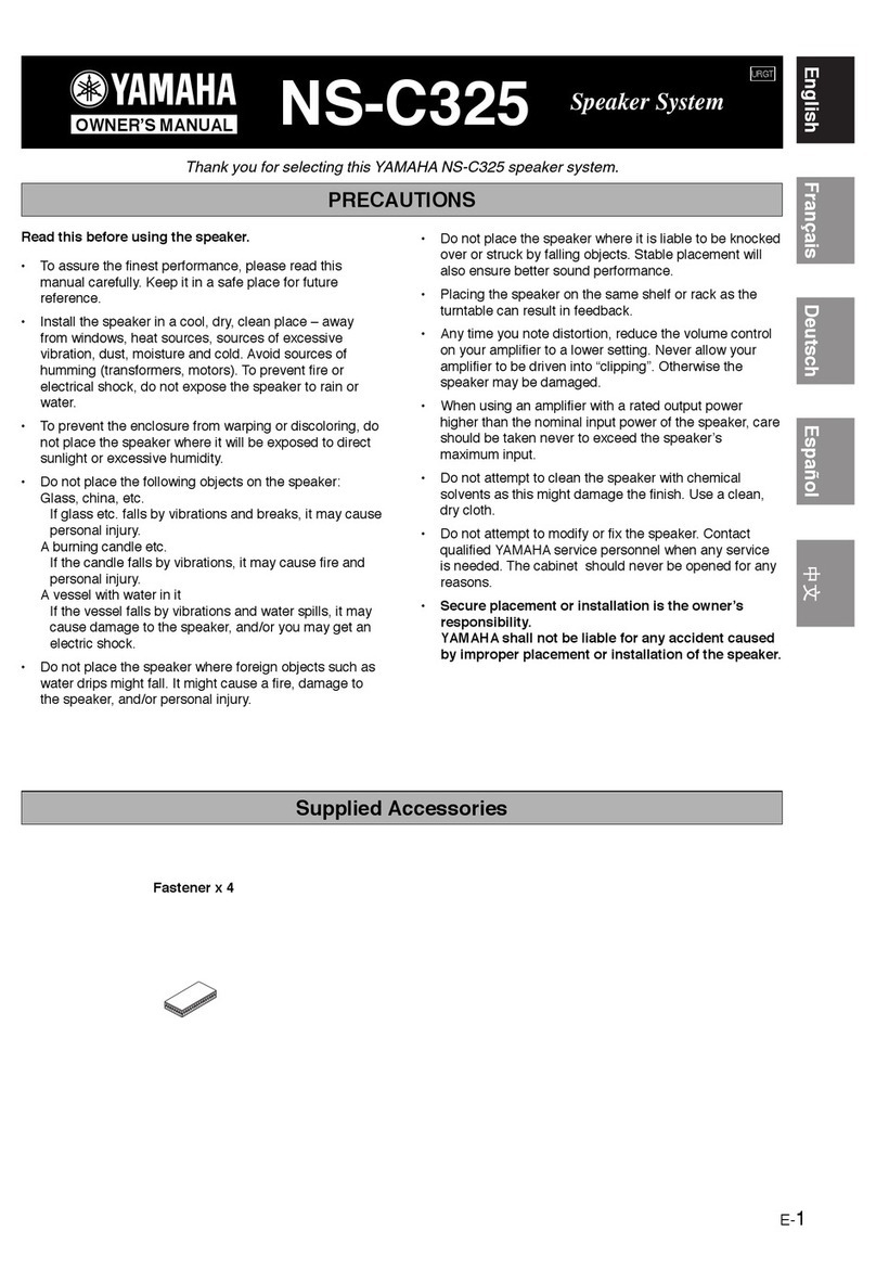 Yamaha NS C325 User manual