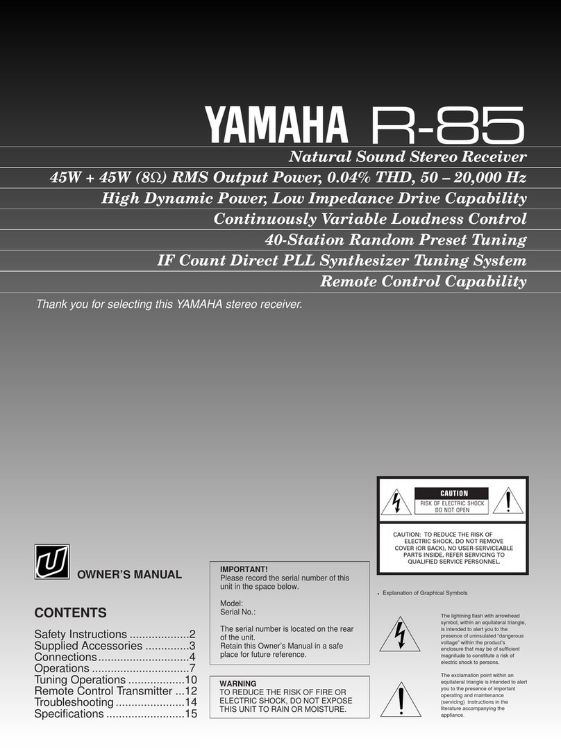 Yamaha R-85 owner's manual