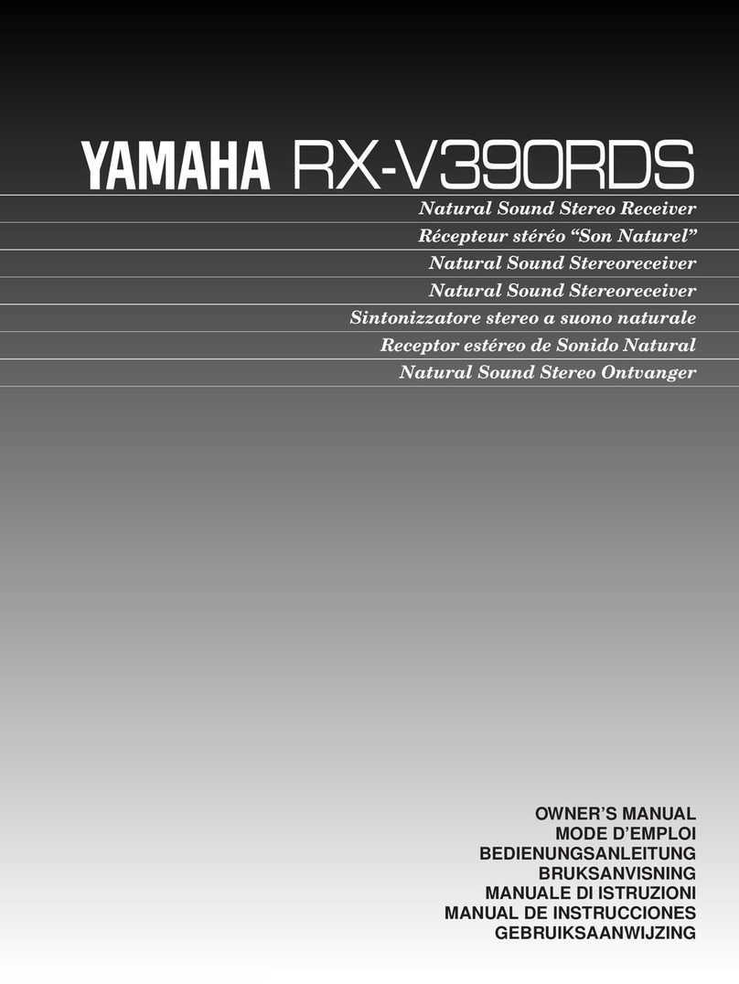Yamaha RX-V390RDS owner's manual