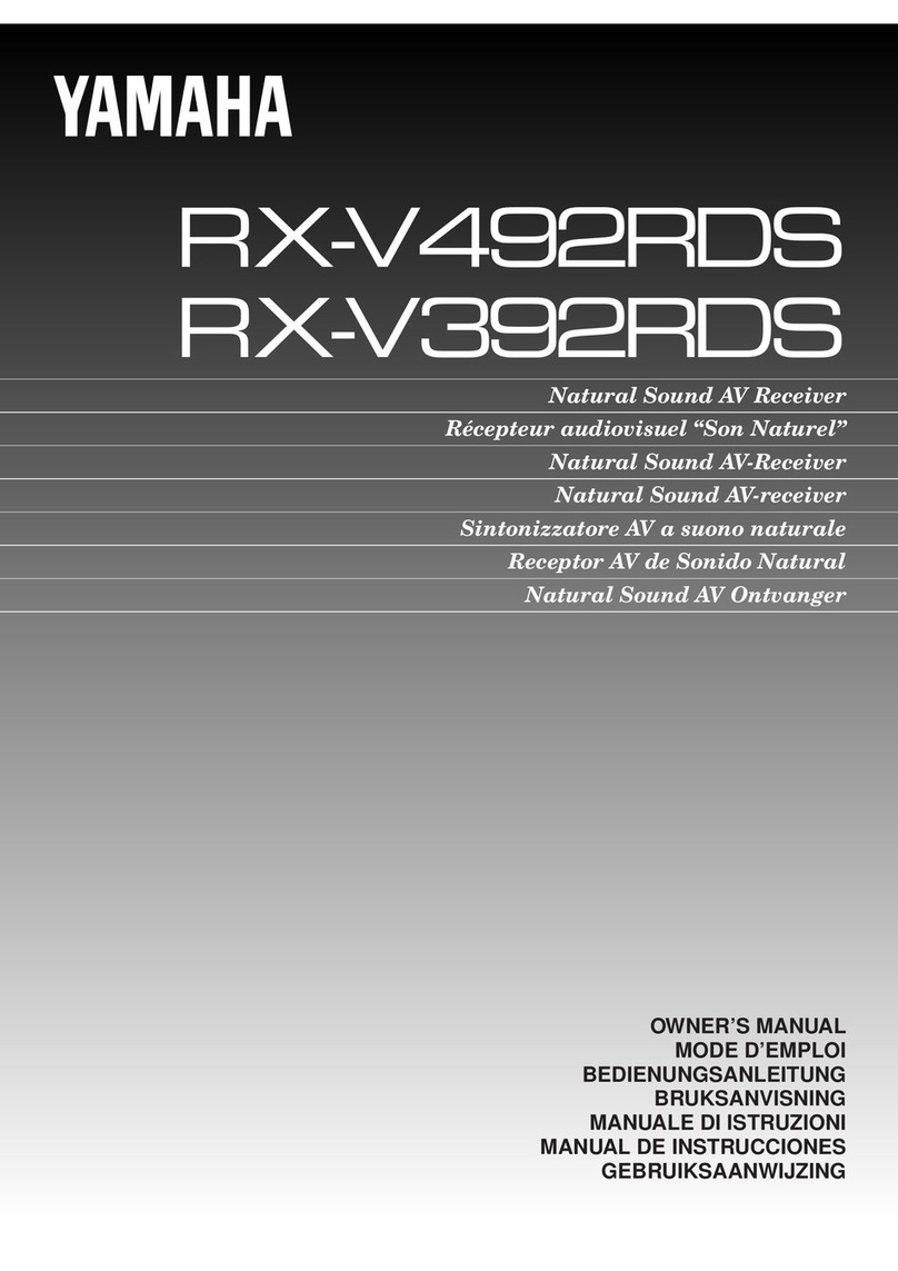 Yamaha RX-V392RDS owner's manual