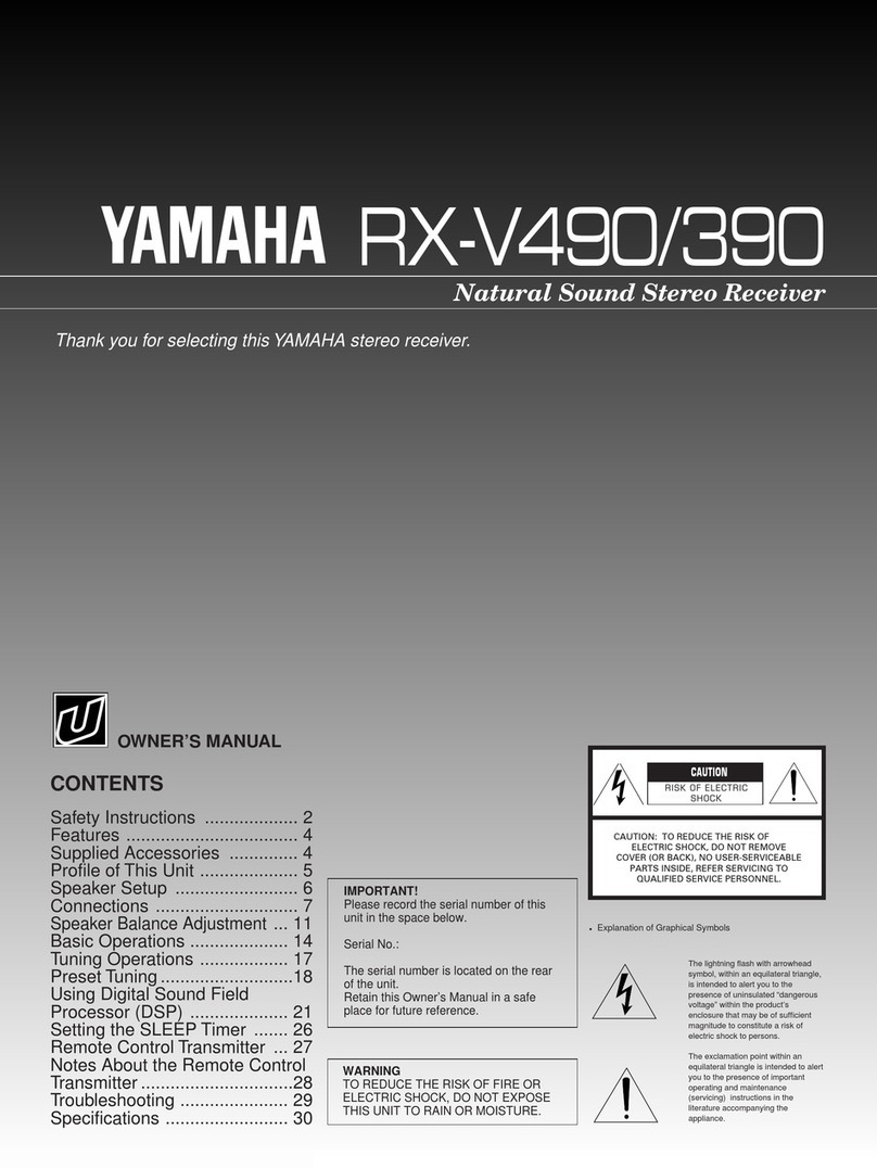 Yamaha RX-V4/390 owner's manual