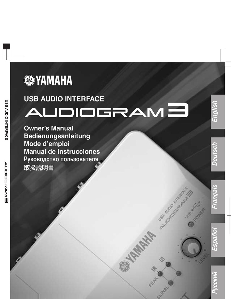Yamaha Audiogram 3 owner's manual