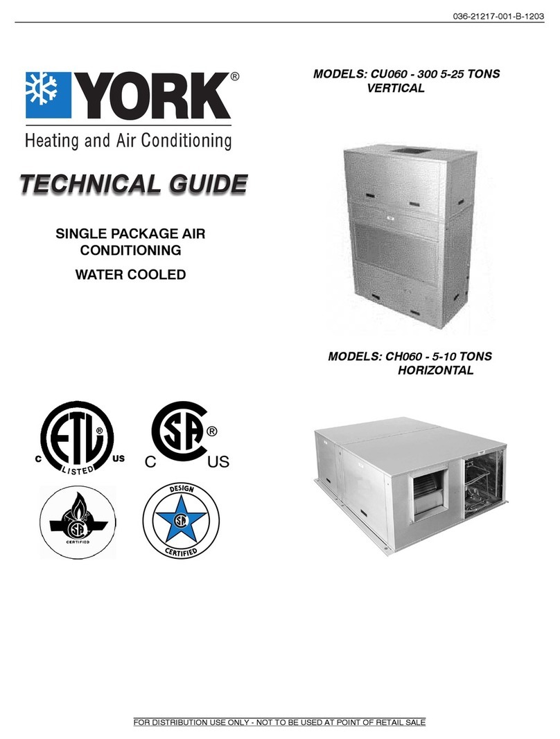 York SINGLE PACKAGE AIR CONDITIONING CU060 Quick start guide