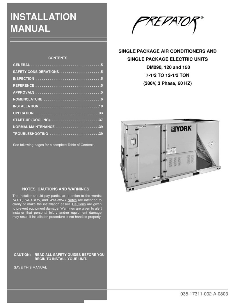 York PREDATOR 120 User manual