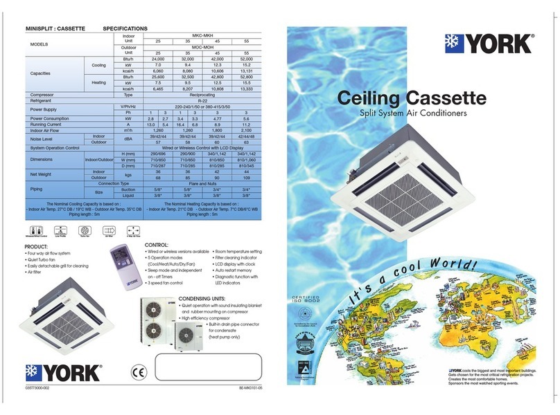 York MKC-MKH User manual