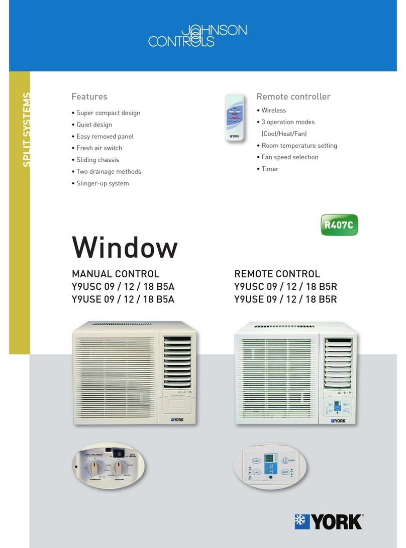York Y9USC 09 / 12 / 18 B5A User manual