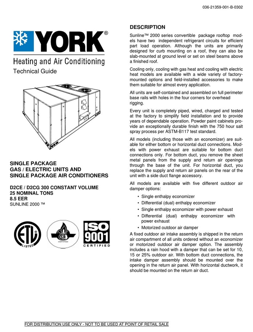 York D2CE Quick start guide