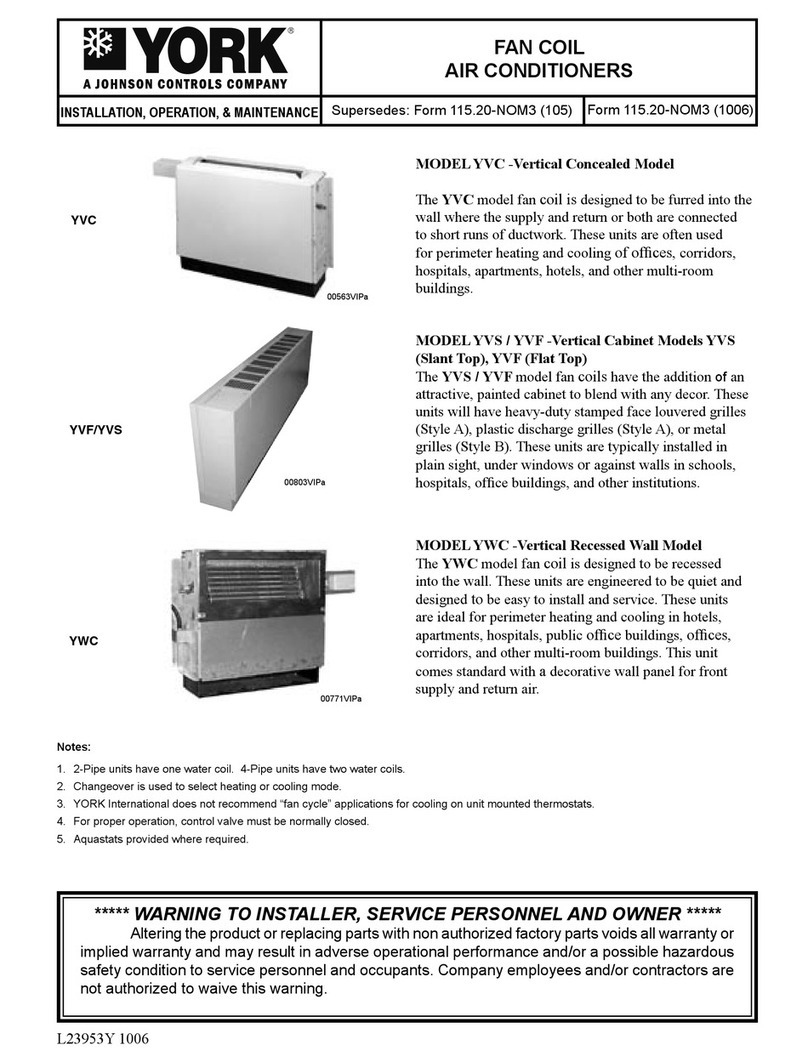 York FAN COIL YVC Guide