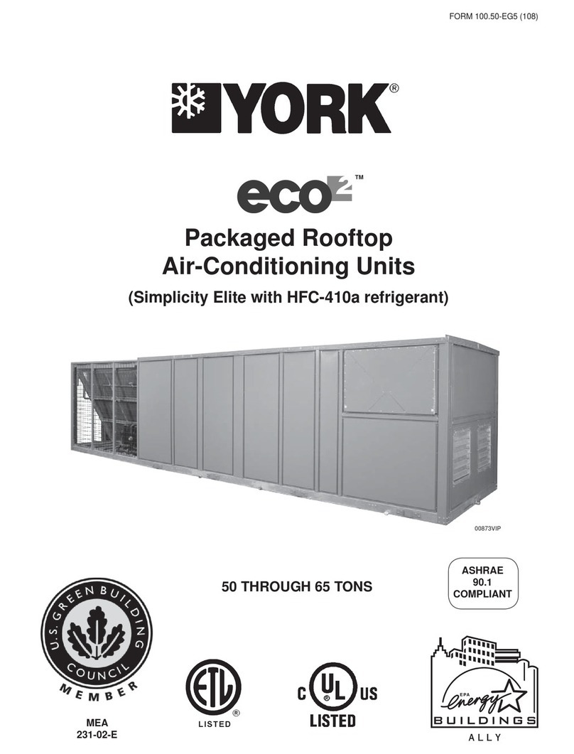York ECO HFC-410A User manual