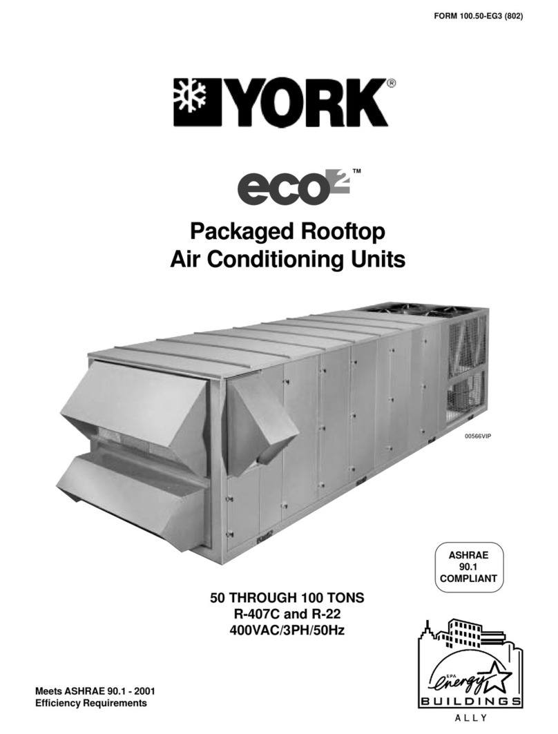 York ECO R-22 User manual
