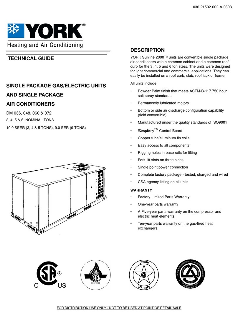 York DM 048 Quick start guide