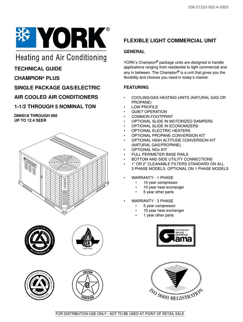 York DNH018 Technical guide