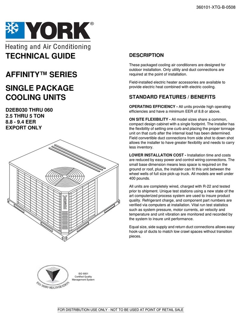 York D2EB030 Quick start guide