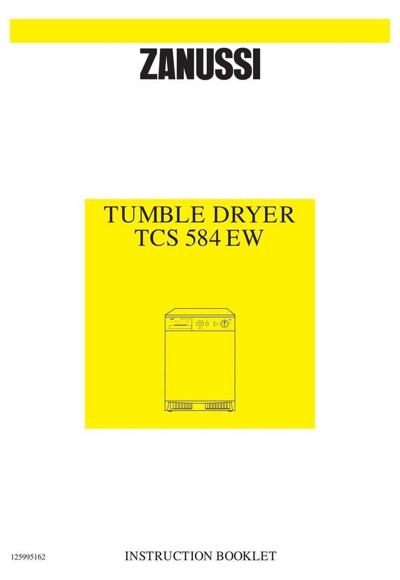 Zanussi TCS 584 EW Instruction booklet