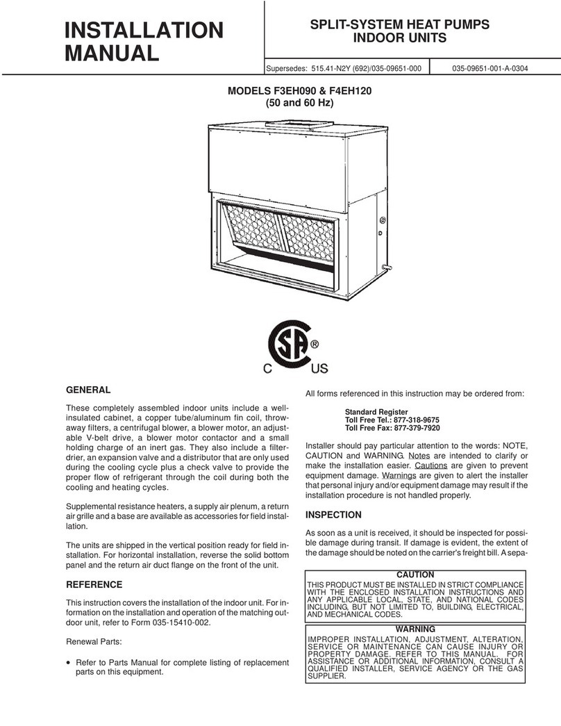 York F3EH090 installation manual