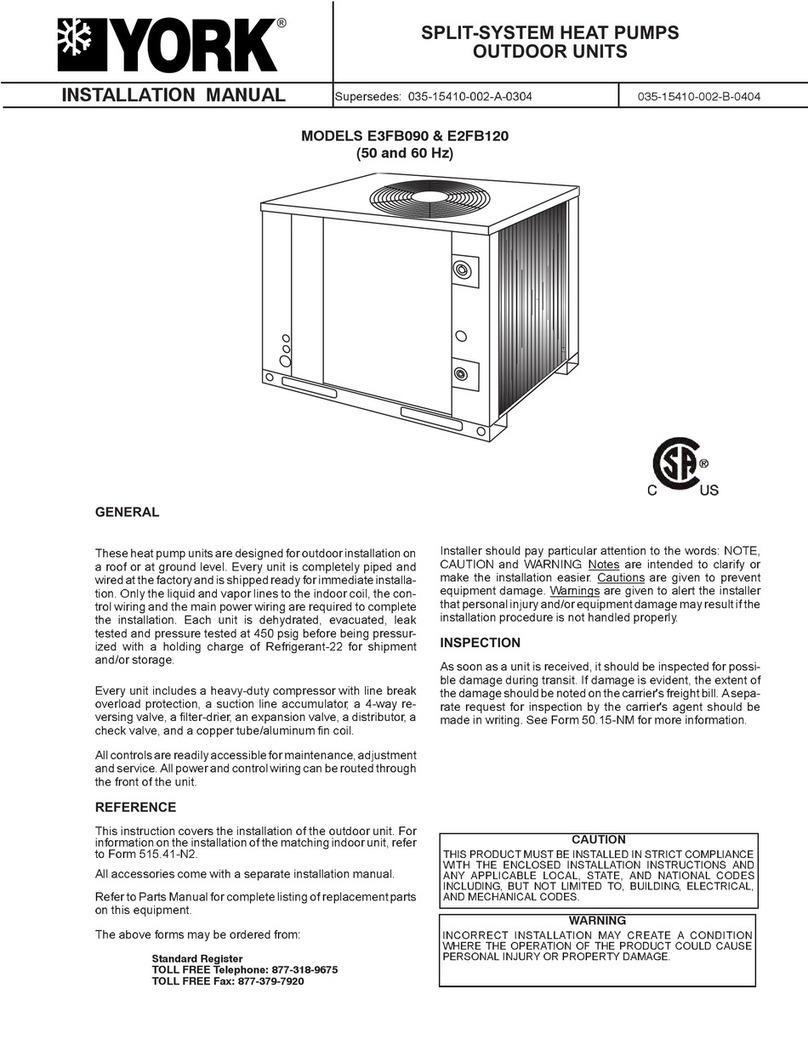 York E2FB120 installation manual York E2FB120 installation manual