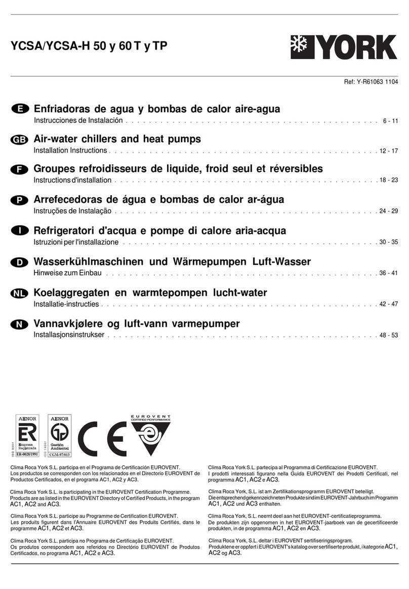 York YCSA installation instructions
