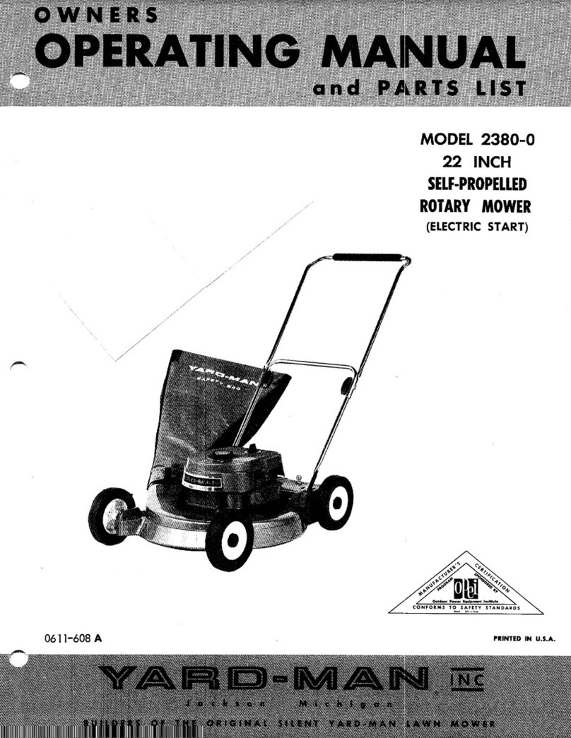 Yard-Man 2380-0 Owners operating manual and parts list