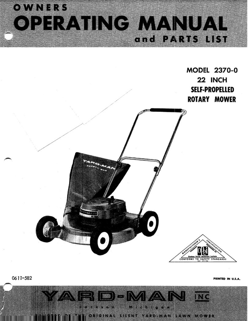 Yard-Man 2370-0 Operating instructions and parts list