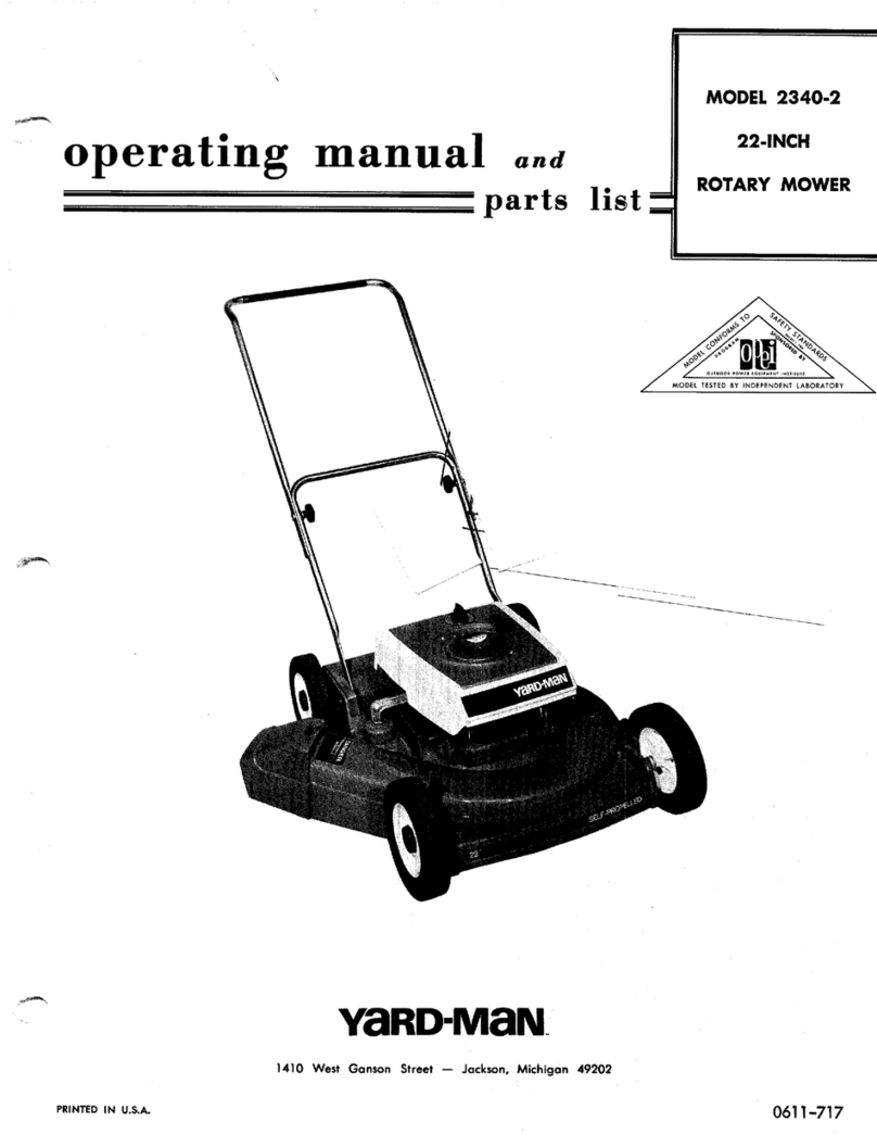 Yard-Man 2340-2 Operating manual and parts list