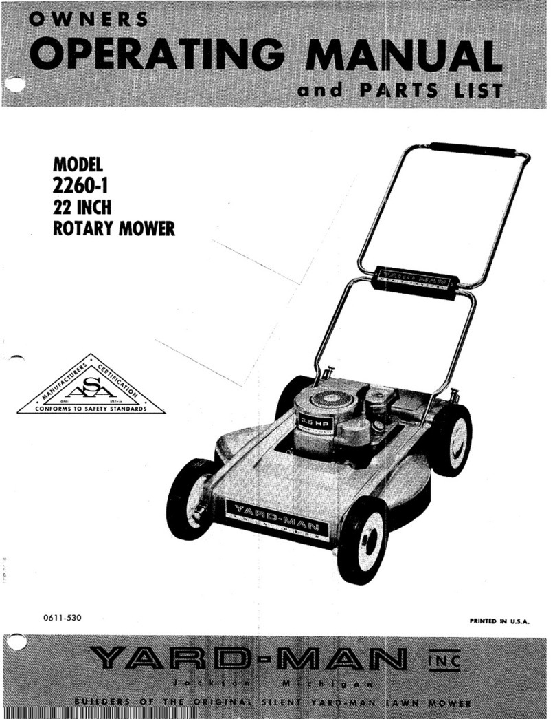 Yard-Man 2260-1 Owners operating manual and parts list