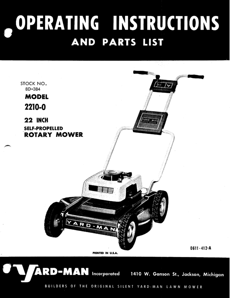 Yard-Man 2210-0 Operating instructions and parts list