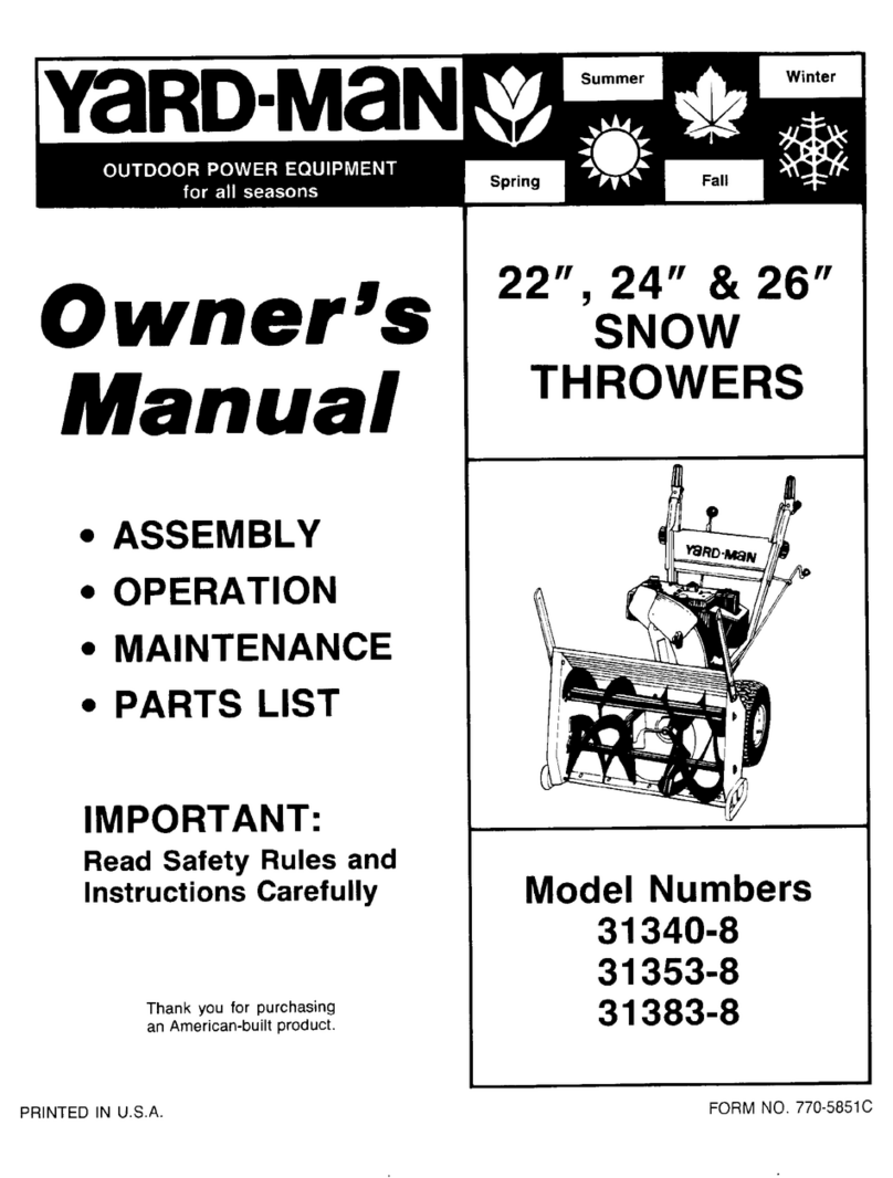Yard-Man 31340-8 User manual