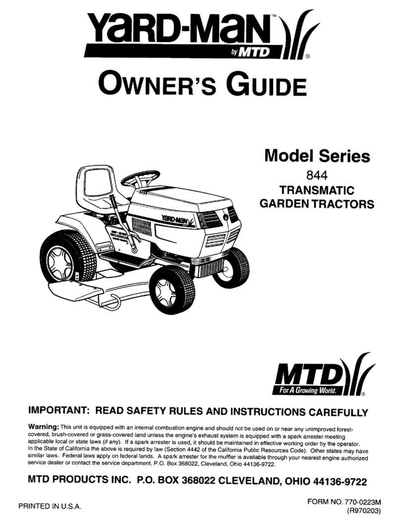 Yard-Man Series 844 User manual