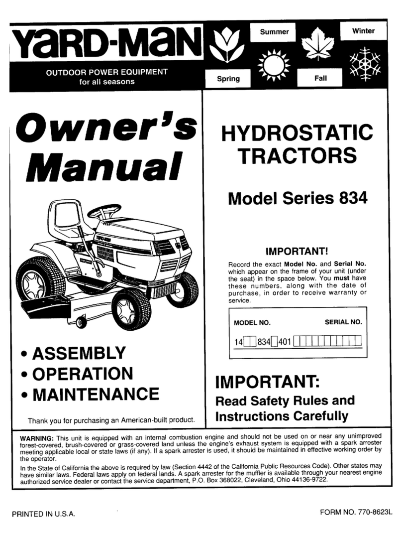 Yard-Man Series 834 owner's manual