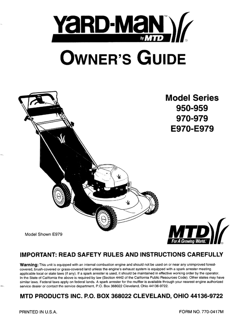 Yard-Man 950-959 User manual