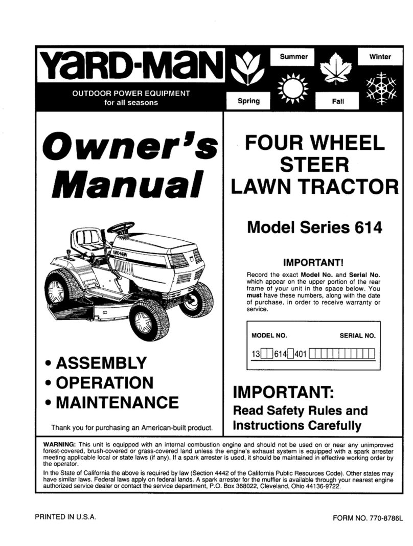Yard-Man 614 Series User manual