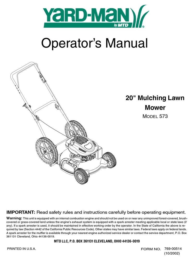 Yard-Man 573 User manual