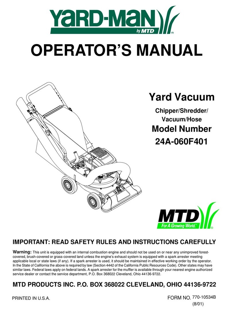 Yard-Man 24A-060F401 Operator's manual