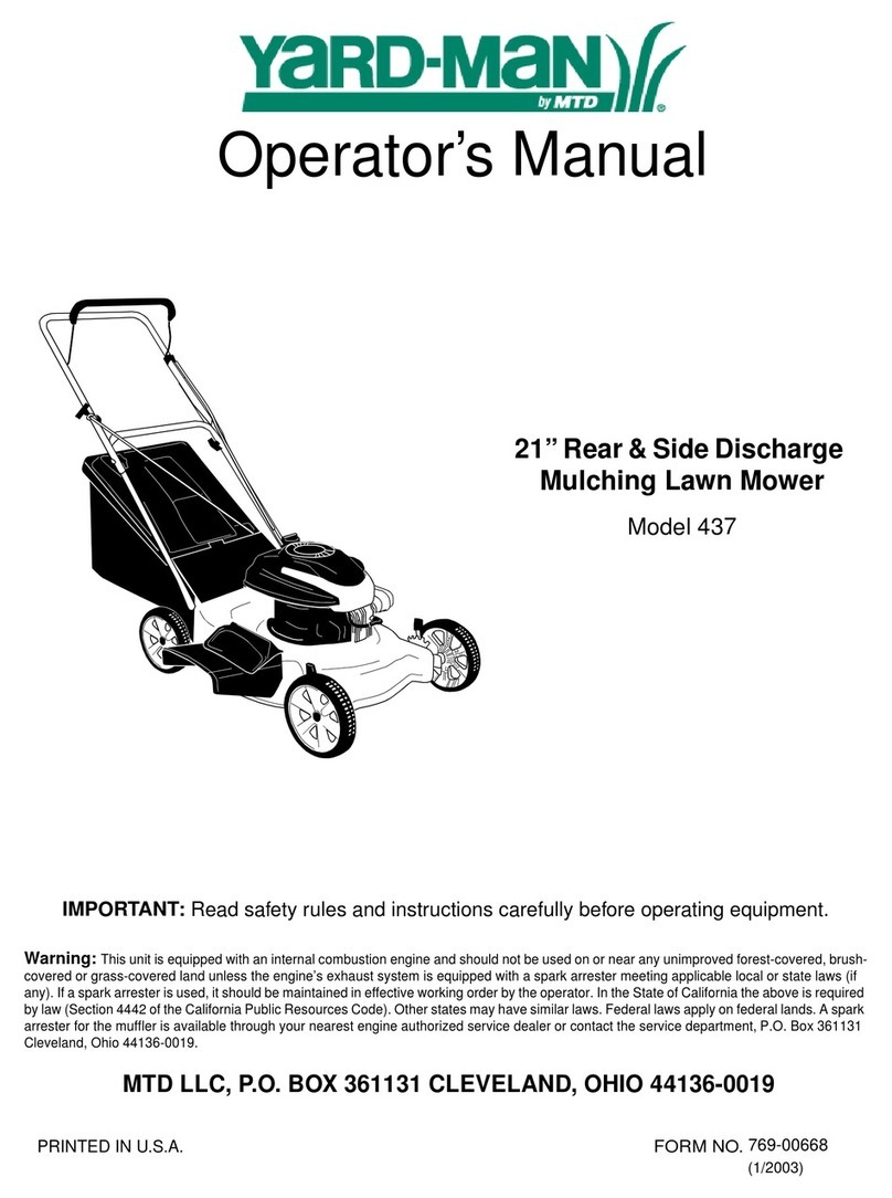 Yard-Man 437 Operator's manual