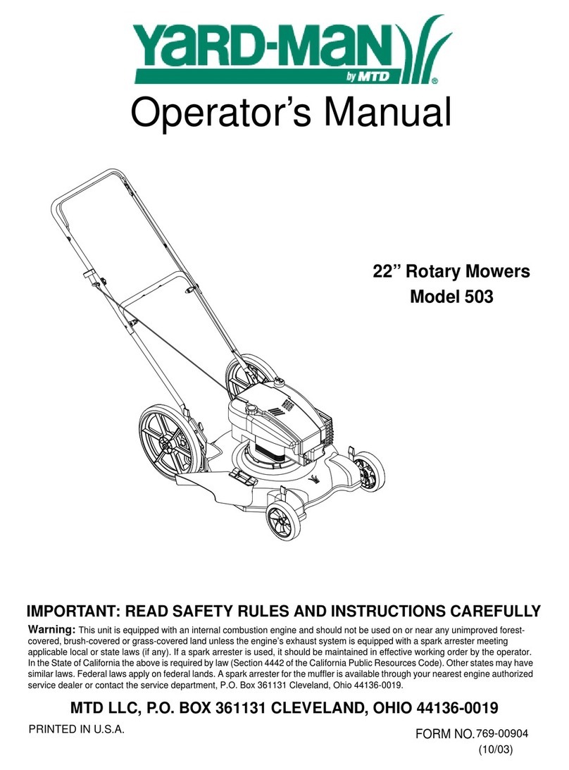 Yard-Man Model 503 Operator's manual
