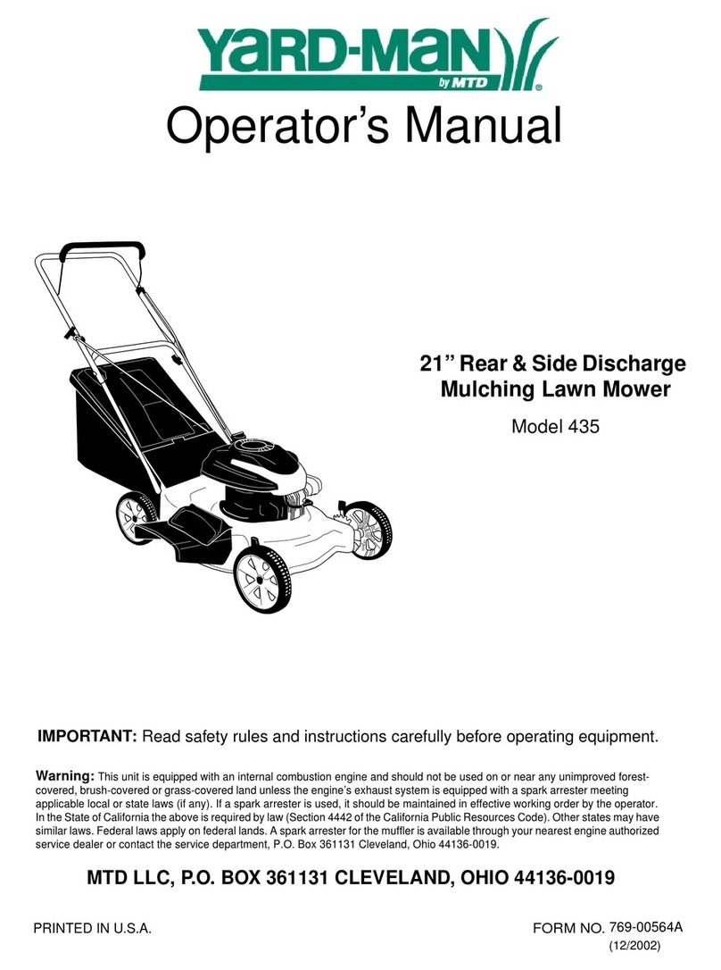 Yard-Man 435 User manual