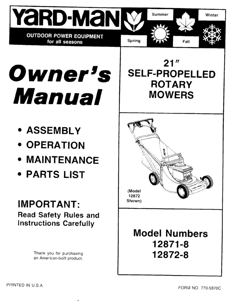 Yard-Man 12871-8 owner's manual