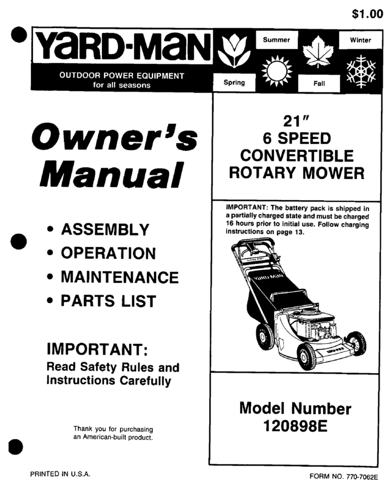 Yard-Man 120898E User manual