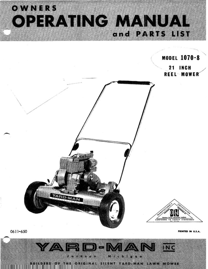 Yard-Man 1070-8 Owners operating manual and parts list