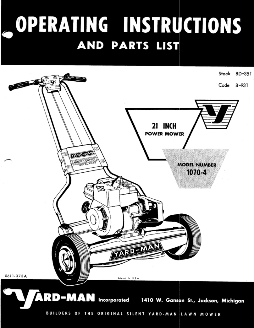 Yard-Man 1070-4 Use and care manual
